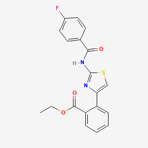 Ethyl 2-{2-[(4-fluorobenzoyl)amino]-1,3-thiazol-4-yl}benzenecarboxylate