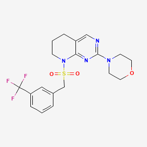 4-(8-((3-(Trifluoromethyl)benzyl)sulfonyl)-5,6,7,8-tetrahydropyrido[2,3-d]pyrimidin-2-yl)morpholine