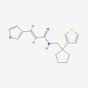 (E)-3-(furan-3-yl)-N-((1-(thiophen-3-yl)cyclopentyl)methyl)acrylamide