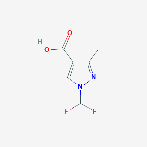 molecular formula C6H6F2N2O2 B3010641 1-(difluoromethyl)-3-methyl-1H-pyrazole-4-carboxylic acid CAS No. 1339559-21-5