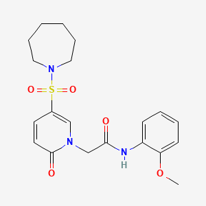 molecular formula C20H25N3O5S B3010642 2-(5-(azepan-1-ylsulfonyl)-2-oxopyridin-1(2H)-yl)-N-(2-methoxyphenyl)acetamide CAS No. 1251593-80-2