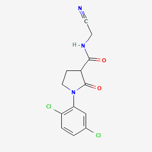 molecular formula C13H11Cl2N3O2 B3010650 N-(Cyanomethyl)-1-(2,5-dichlorophenyl)-2-oxopyrrolidine-3-carboxamide CAS No. 2223798-81-8