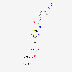 4-cyano-N-[4-(4-phenoxyphenyl)-1,3-thiazol-2-yl]benzamide