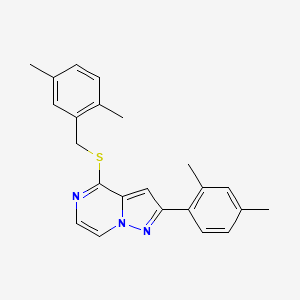 4-[(2,5-Dimethylbenzyl)thio]-2-(2,4-dimethylphenyl)pyrazolo[1,5-a]pyrazine