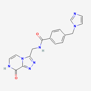4-((1H-imidazol-1-yl)methyl)-N-((8-hydroxy-[1,2,4]triazolo[4,3-a]pyrazin-3-yl)methyl)benzamide