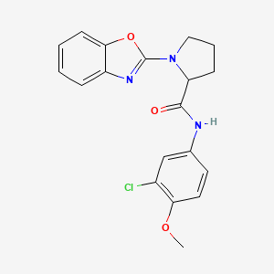 1-(benzo[d]oxazol-2-yl)-N-(3-chloro-4-methoxyphenyl)pyrrolidine-2-carboxamide