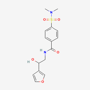 molecular formula C15H18N2O5S B3010679 4-(N,N-二甲基磺酰基)-N-(2-(呋喃-3-基)-2-羟乙基)苯甲酰胺 CAS No. 1396573-12-8