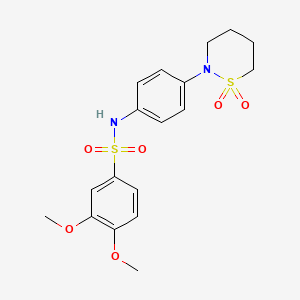 N-(4-(1,1-dioxido-1,2-thiazinan-2-yl)phenyl)-3,4-dimethoxybenzenesulfonamide