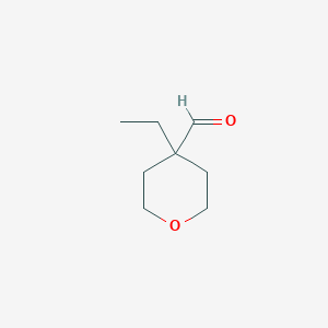 molecular formula C8H14O2 B3010702 4-Ethyloxane-4-carbaldehyde CAS No. 1205748-80-6