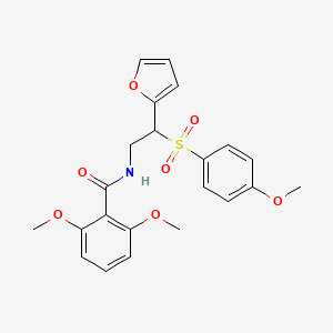 N-(2-(furan-2-yl)-2-((4-methoxyphenyl)sulfonyl)ethyl)-2,6-dimethoxybenzamide