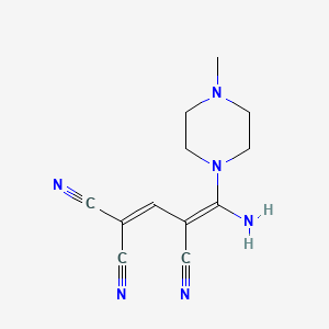 (3E)-3-[amino(4-methylpiperazin-1-yl)methylidene]prop-1-ene-1,1,3-tricarbonitrile