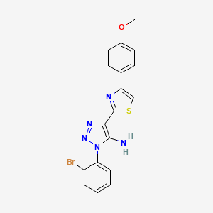 molecular formula C18H14BrN5OS B3010714 1-(2-bromophenyl)-4-(4-(4-methoxyphenyl)thiazol-2-yl)-1H-1,2,3-triazol-5-amine CAS No. 1207047-21-9