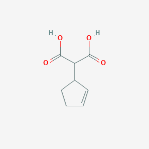 molecular formula C8H10O4 B3010718 环戊-2-烯-1-基丙二酸 CAS No. 197455-87-1