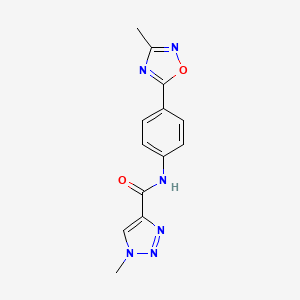 1-methyl-N-(4-(3-methyl-1,2,4-oxadiazol-5-yl)phenyl)-1H-1,2,3-triazole-4-carboxamide