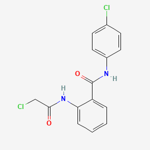 molecular formula C15H12Cl2N2O2 B3010729 2-(2-chloroacetamido)-N-(4-chlorophenyl)benzamide CAS No. 18871-31-3