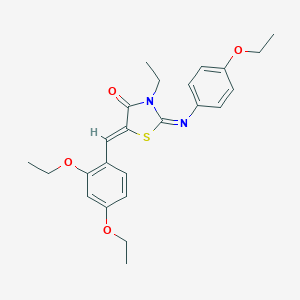 molecular formula C24H28N2O4S B301075 5-(2,4-Diethoxybenzylidene)-2-[(4-ethoxyphenyl)imino]-3-ethyl-1,3-thiazolidin-4-one 