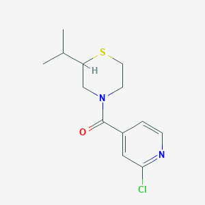 molecular formula C13H17ClN2OS B3010826 4-(2-Chloropyridine-4-carbonyl)-2-(propan-2-yl)thiomorpholine CAS No. 1384740-72-0
