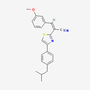 (Z)-2-(4-(4-isobutylphenyl)thiazol-2-yl)-3-(3-methoxyphenyl)acrylonitrile