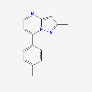 molecular formula C14H13N3 B3010841 2-Methyl-7-(4-methylphenyl)pyrazolo[1,5-a]pyrimidine CAS No. 478259-06-2