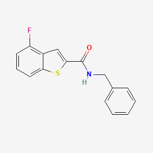 molecular formula C16H12FNOS B3010845 N-苄基-4-氟-1-苯并噻吩-2-羧酰胺 CAS No. 866018-22-6
