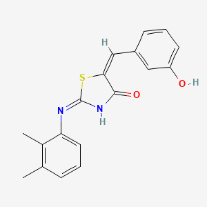 molecular formula C18H16N2O2S B3010857 (E)-2-((2,3-dimethylphenyl)amino)-5-(3-hydroxybenzylidene)thiazol-4(5H)-one CAS No. 356572-84-4