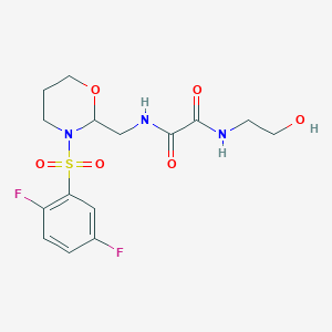 N1-((3-((2,5-difluorophenyl)sulfonyl)-1,3-oxazinan-2-yl)methyl)-N2-(2-hydroxyethyl)oxalamide