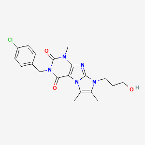 molecular formula C20H22ClN5O3 B3010863 3-(4-氯苄基)-8-(3-羟丙基)-1,6,7-三甲基-1H-咪唑并[2,1-f]嘌呤-2,4(3H,8H)-二酮 CAS No. 919009-88-4