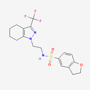 N-(2-(3-(trifluoromethyl)-4,5,6,7-tetrahydro-1H-indazol-1-yl)ethyl)-2,3-dihydrobenzofuran-5-sulfonamide