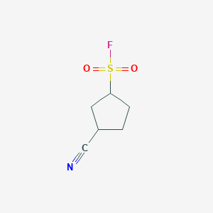 molecular formula C6H8FNO2S B3010881 3-氰基环戊烷-1-磺酰氟 CAS No. 2138312-89-5