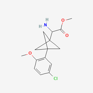 Methyl 2-amino-2-[3-(5-chloro-2-methoxyphenyl)-1-bicyclo[1.1.1]pentanyl]acetate