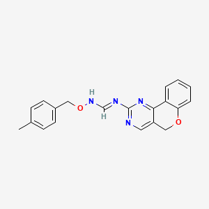 molecular formula C20H18N4O2 B3010888 N'-(5H-chromeno[4,3-d]pyrimidin-2-yl)-N-[(4-methylphenyl)methoxy]methanimidamide CAS No. 866142-92-9