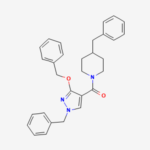 molecular formula C30H31N3O2 B3010891 (1-benzyl-3-(benzyloxy)-1H-pyrazol-4-yl)(4-benzylpiperidin-1-yl)methanone CAS No. 1013749-50-2
