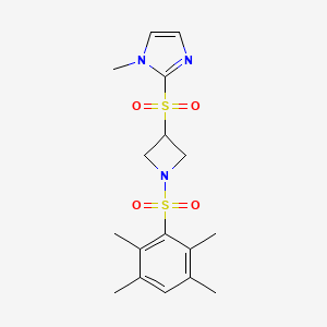 1-methyl-2-((1-((2,3,5,6-tetramethylphenyl)sulfonyl)azetidin-3-yl)sulfonyl)-1H-imidazole