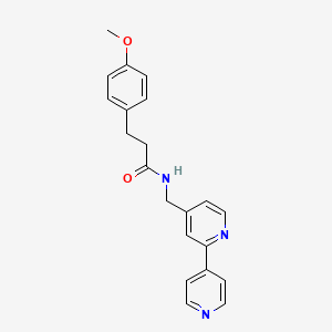 molecular formula C21H21N3O2 B3010921 N-([2,4'-联吡啶]-4-基甲基)-3-(4-甲氧基苯基)丙酰胺 CAS No. 2034305-23-0