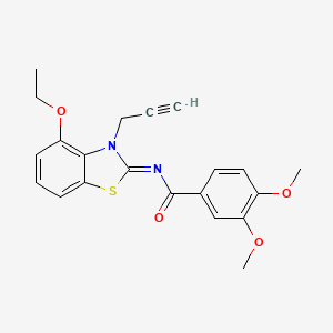molecular formula C21H20N2O4S B3010925 N-(4-乙氧基-3-丙-2-炔基-1,3-苯并噻唑-2-亚甲基)-3,4-二甲氧基苯甲酰胺 CAS No. 868377-72-4