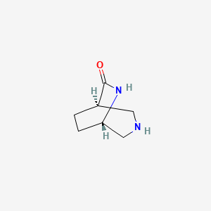 molecular formula C7H12N2O B3010932 rac-(1R,5S)-3,6-二氮杂双环[3.2.2]壬烷-7-酮 CAS No. 1825377-73-8