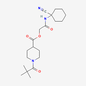 molecular formula C20H31N3O4 B3010934 [(1-Cyanocyclohexyl)carbamoyl]methyl 1-(2,2-dimethylpropanoyl)piperidine-4-carboxylate CAS No. 1099730-34-3