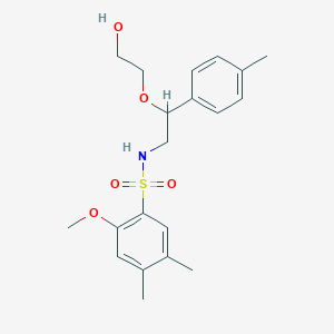 molecular formula C20H27NO5S B3010946 N-(2-(2-hydroxyethoxy)-2-(p-tolyl)ethyl)-2-methoxy-4,5-dimethylbenzenesulfonamide CAS No. 1795484-20-6