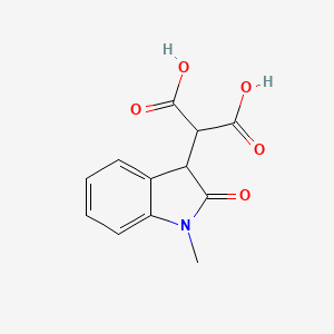 molecular formula C12H11NO5 B3010957 2-(1-Methyl-2-oxoindolin-3-yl)propanedioic acid CAS No. 890093-17-1