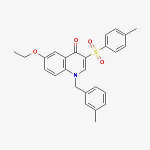 molecular formula C26H25NO4S B3010972 6-ethoxy-1-(3-methylbenzyl)-3-tosylquinolin-4(1H)-one CAS No. 866340-34-3