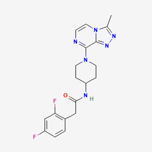 2-(2,4-difluorophenyl)-N-(1-(3-methyl-[1,2,4]triazolo[4,3-a]pyrazin-8-yl)piperidin-4-yl)acetamide
