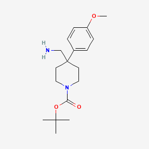 Tert-butyl 4-(aminomethyl)-4-(4-methoxyphenyl)piperidine-1-carboxylate
