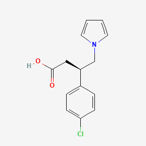 molecular formula C14H14ClNO2 B3010981 (3R)-3-(4-chlorophenyl)-4-(1H-pyrrol-1-yl)butanoic acid CAS No. 1173662-53-7