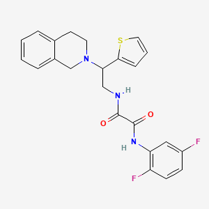molecular formula C23H21F2N3O2S B3010985 N1-(2,5-二氟苯基)-N2-(2-(3,4-二氢异喹啉-2(1H)-基)-2-(噻吩-2-基)乙基)草酰胺 CAS No. 898424-86-7
