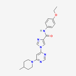 molecular formula C22H26N6O2 B3010988 N~4~-(4-ethoxyphenyl)-1-[6-(4-methylpiperidino)-4-pyrimidinyl]-1H-imidazole-4-carboxamide CAS No. 1251692-61-1