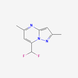 molecular formula C9H9F2N3 B3010989 7-(Difluoromethyl)-2,5-dimethylpyrazolo[1,5-a]pyrimidine CAS No. 1795186-93-4