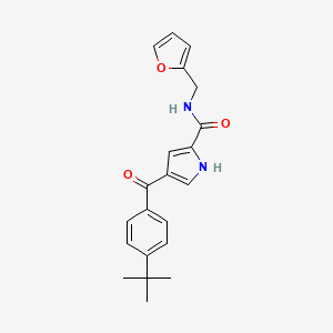 molecular formula C21H22N2O3 B3010991 4-[4-(tert-butyl)benzoyl]-N-(2-furylmethyl)-1H-pyrrole-2-carboxamide CAS No. 478078-43-2