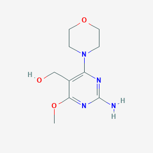 molecular formula C10H16N4O3 B3010995 (2-Amino-4-methoxy-6-morpholin-4-ylpyrimidin-5-yl)methanol CAS No. 941083-91-6