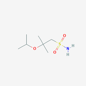 molecular formula C7H17NO3S B3011009 2-Isopropoxy-2-methylpropane-1-sulfonamide CAS No. 2137790-16-8