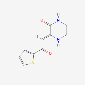 molecular formula C10H10N2O2S B3011015 (3Z)-3-[2-oxo-2-(thiophen-2-yl)ethylidene]piperazin-2-one CAS No. 517870-49-4